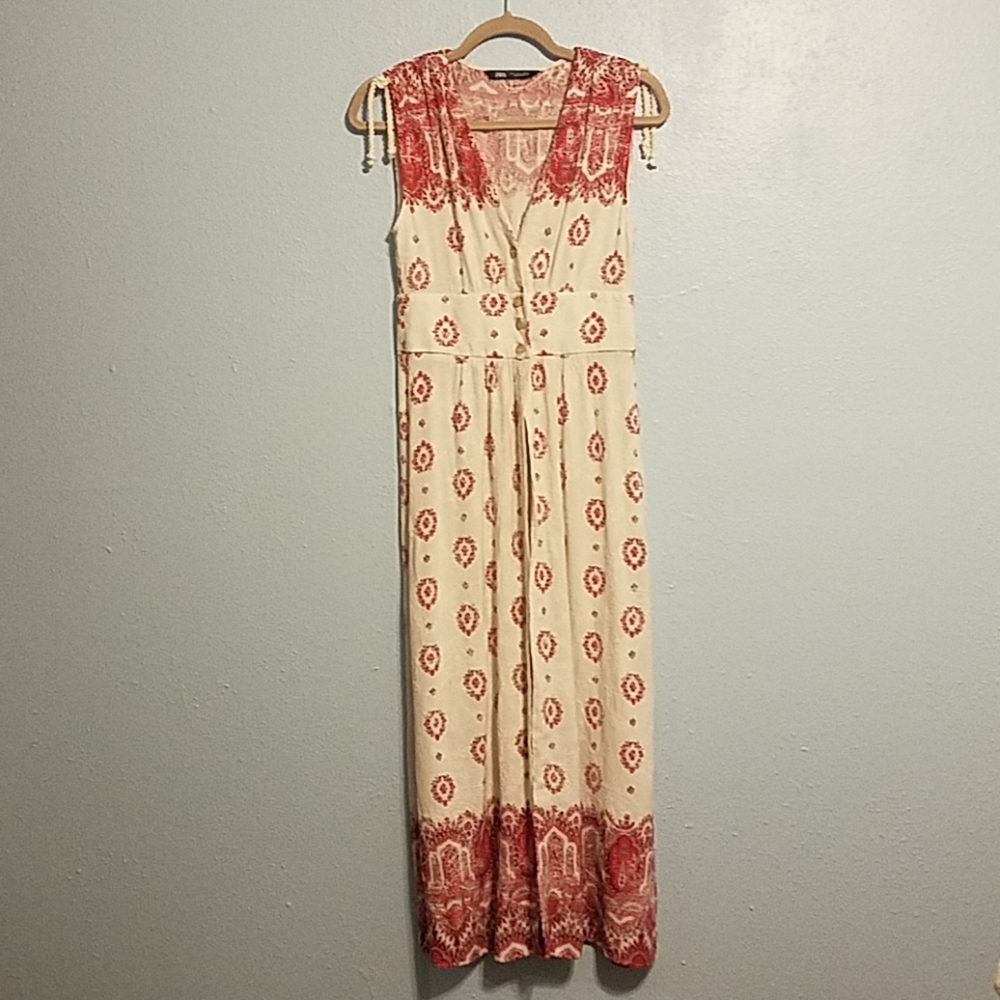 Zara Paisley Beach Dress